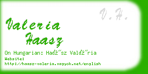 valeria haasz business card